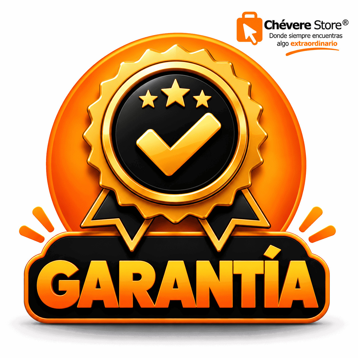 Insignia brillante de garantía Chévere